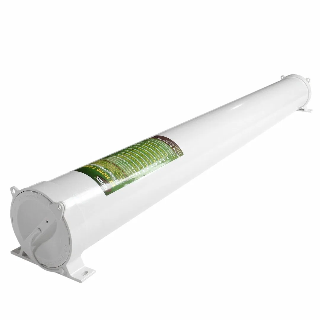 A04-0151 – VALTERRA LLC Sewer Hose Storage Carrier, Fixed Round Tube Round Hatch 46 Inch Length White Plastic With Mo...